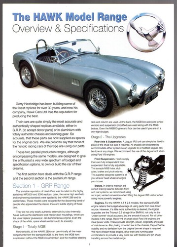 Hawk kit cars market sales - kit,